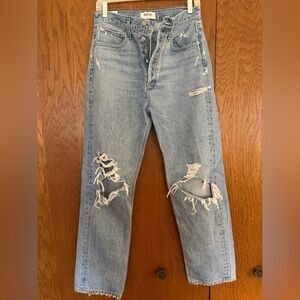 AGOLDE 90s Mid Rise Distressed Jeans